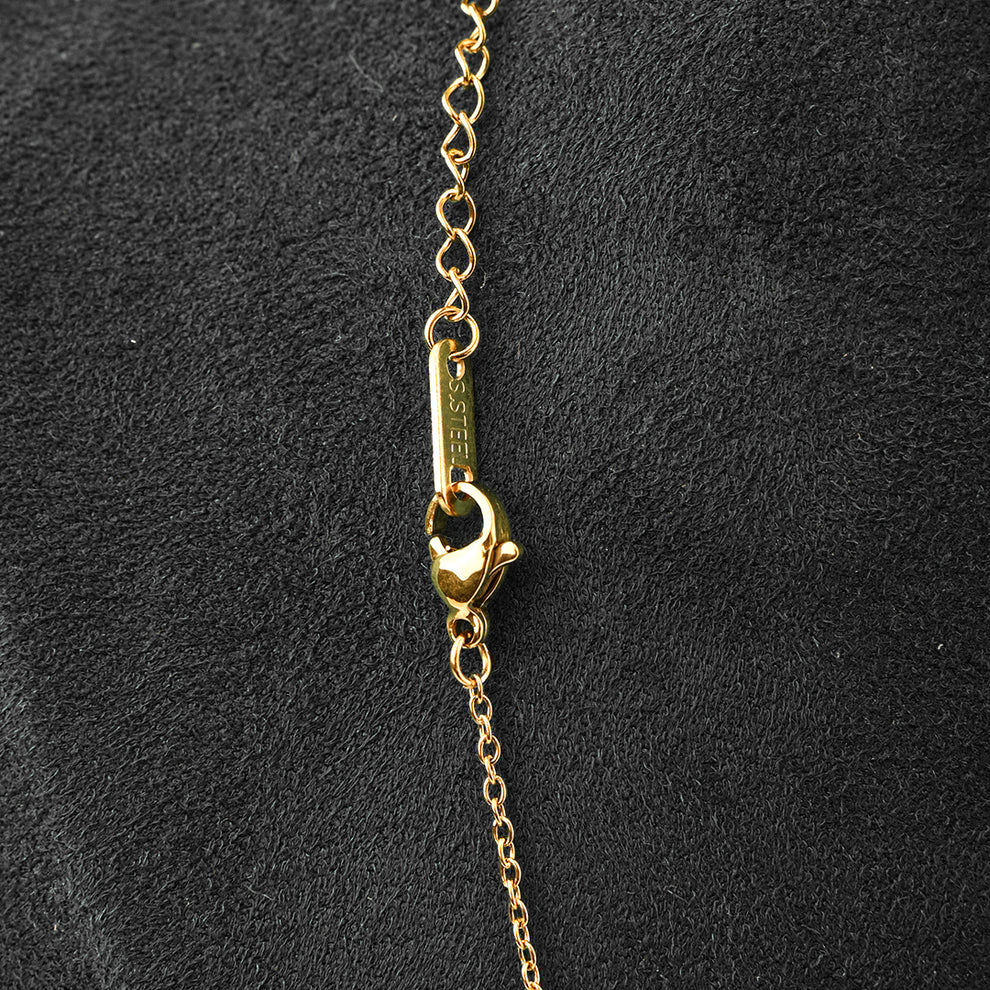 18KT Gold Plated Tied Heart Pendant Necklace