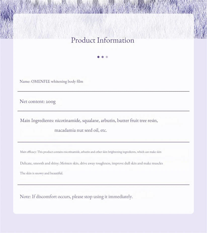 Omenfee Cold White Skin All Over