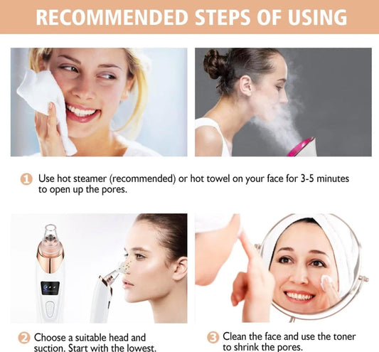 Original 5 in 1 Multi-functional Black Head Removal Derma Suction Machine Blackhead Remover